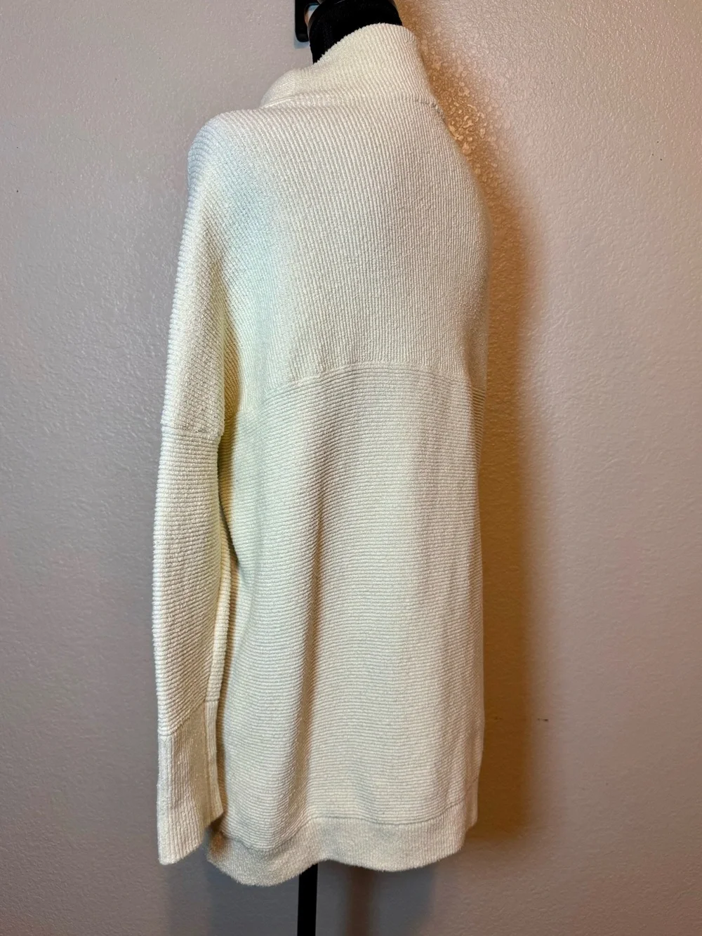 Free People Ottoman Slouchy Tunic Sweater Cream Oversized XS
